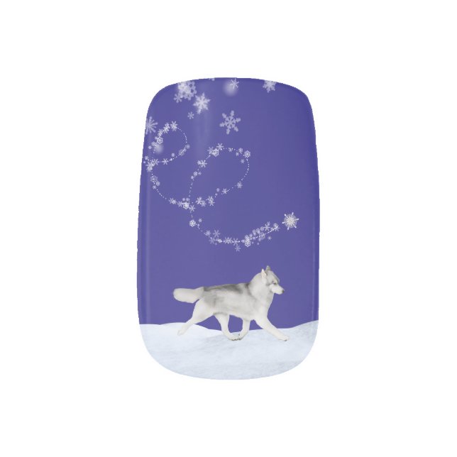 Siberian Husky Nail Decals (Left Thumb)