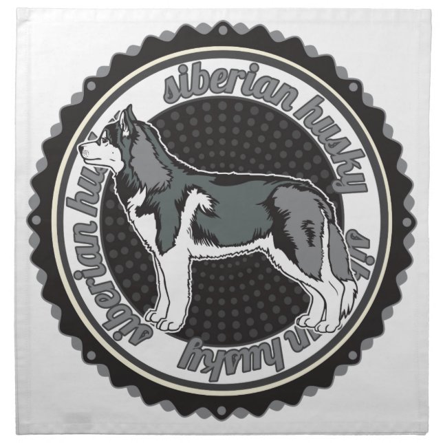 Siberian Husky Napkin (Front)