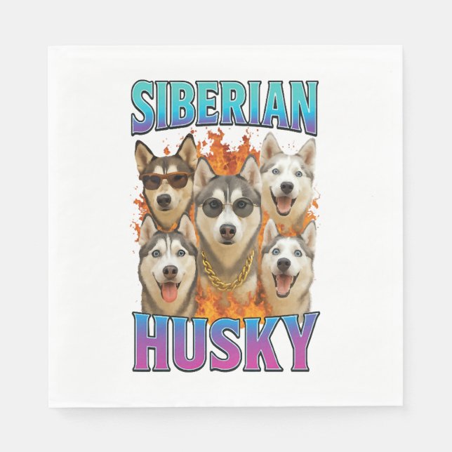 Siberian Husky  Napkins (Front)