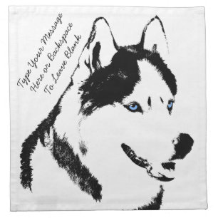 Siberian Husky Napkins Personalized Husky Napkins