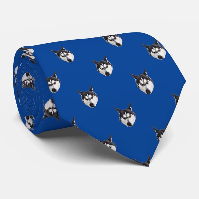 Siberian husky neck tie (Rolled)