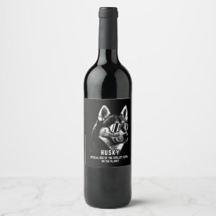 Siberian Husky Official Dog Of  Coolest Wine Label