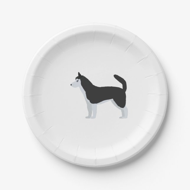 Siberian Husky Paper Plates (Front)