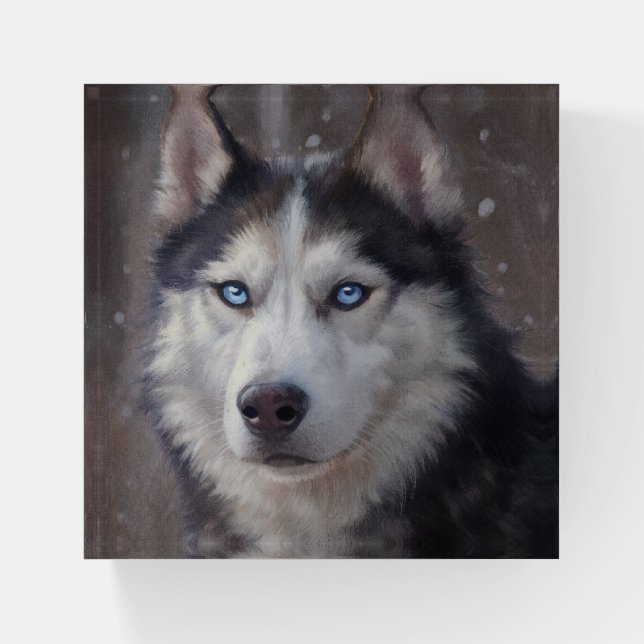 Siberian Husky Paperweight (Front)