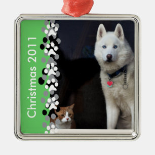 Siberian Husky Photo Metal Ornament