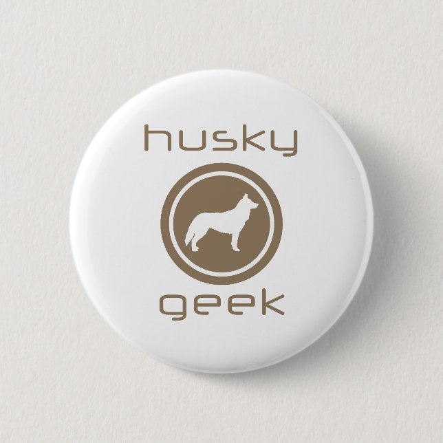 Siberian Husky Pinback Button (Front)