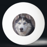 Siberian Husky Ping Pong Ball<br><div class="desc">This digital painting depicts a Siberian Husky standing on snow,  its fur glistening with frosty highlights as the winter landscape stretches endlessly behind it. The dog’s expressive eyes catch the viewer’s attention.</div>