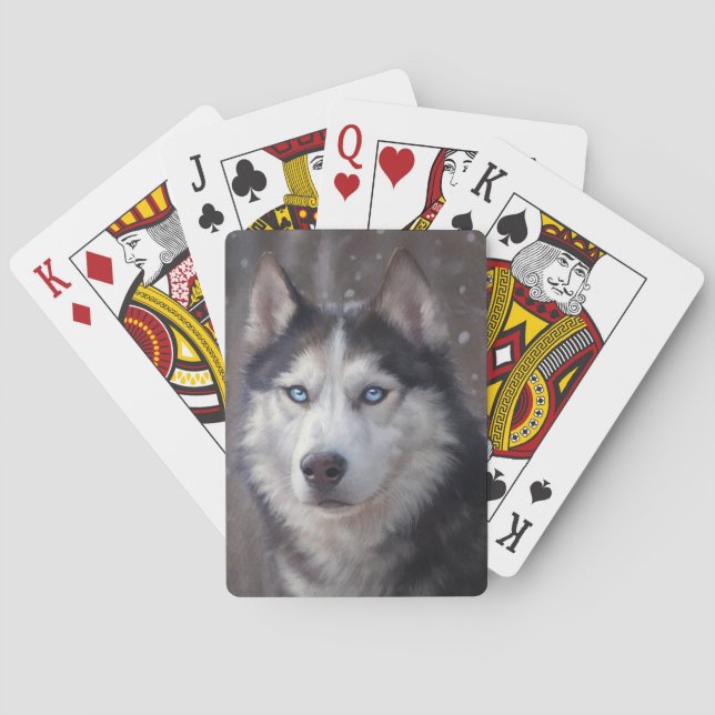 Siberian Husky Poker Cards (Back)