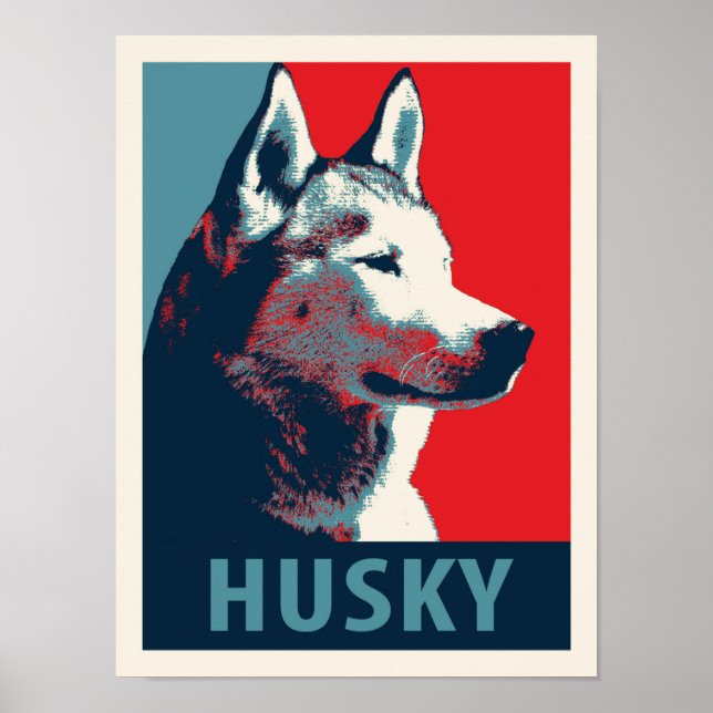 Siberian Husky Political Parody Poster (Front)