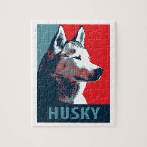Siberian Husky Political Parody Poster Jigsaw Puzzle
