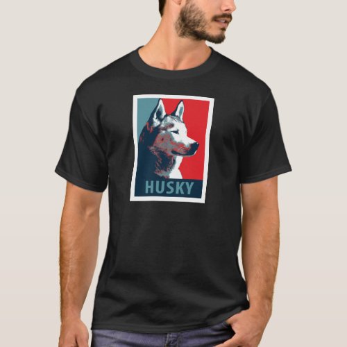Siberian Husky Political Parody Poster T_Shirt