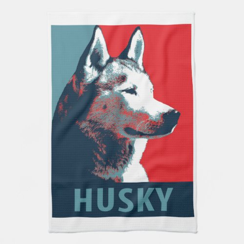 Siberian Husky Political Parody Poster Towel