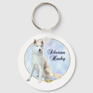 Siberian Husky Portrait Keychain - Customized
