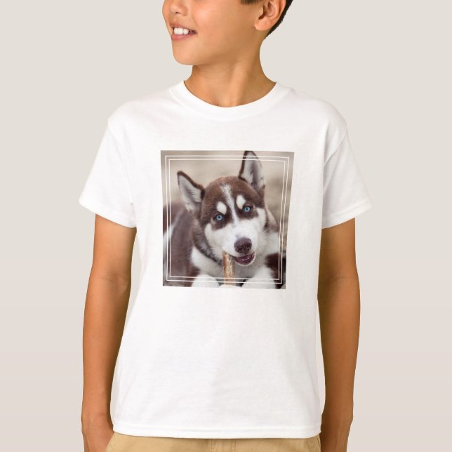 Siberian Husky Puppy at the Beach T-Shirt (Front)