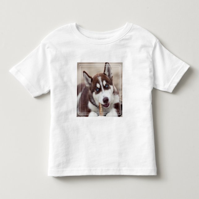 Siberian Husky Puppy at the Beach Toddler T-shirt (Front)