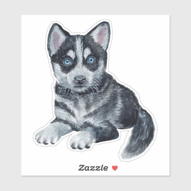 Siberian Husky Puppy Cartoon Dog Sticker (Sheet)