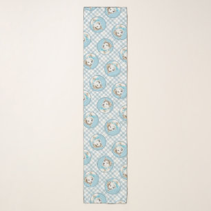 Siberian Husky Puppy Painting Copper Red Dog Art Scarf