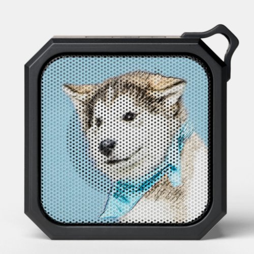 Siberian Husky Puppy Painting _ Original Dog Art Bluetooth Speaker
