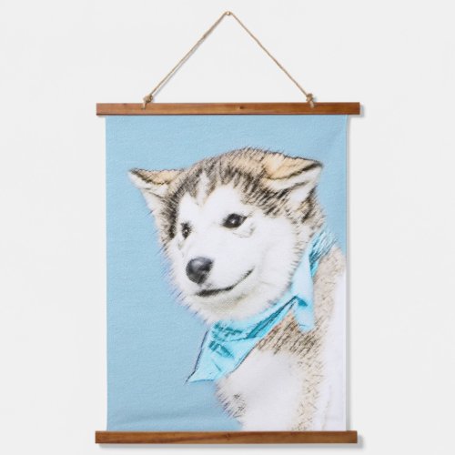 Siberian Husky Puppy Painting _ Original Dog Art Hanging Tapestry