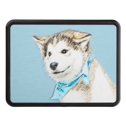 Siberian Husky Puppy Painting _ Original Dog Art Hitch Cover