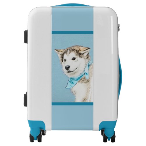 Siberian Husky Puppy Painting _ Original Dog Art L Luggage