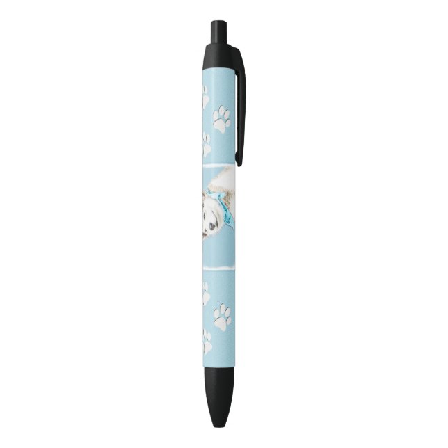 Siberian Husky Puppy Painting - Original Dog Art Pen (Bottom (Vertical))