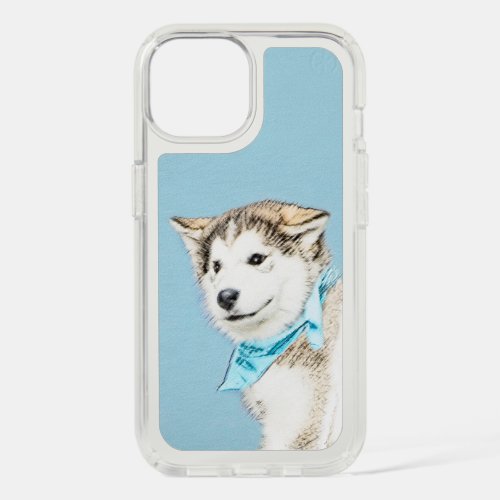 Siberian Husky Puppy Painting _ Original Dog Art iPhone 15 Case