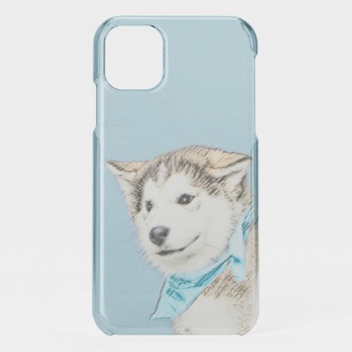 Siberian Husky Puppy Painting _ Original Dog Art iPhone 11 Case