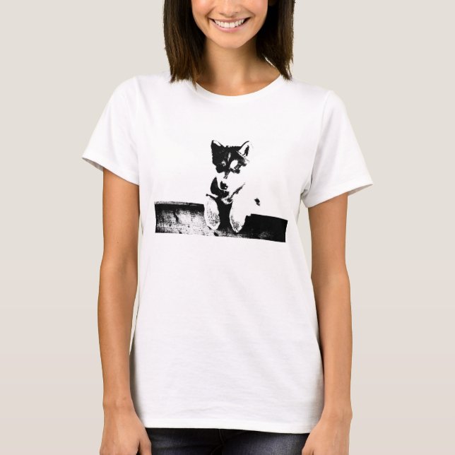 Siberian Husky Puppy T-Shirt (Front)