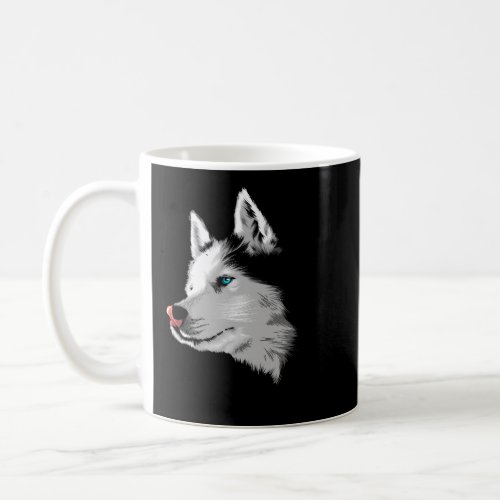 Siberian Husky Realistic Print Husky Puppy Owner Coffee Mug