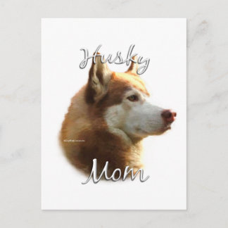 Siberian Husky (red) Mom 2 Postcard