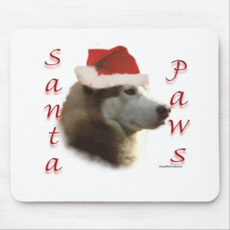 Siberian Husky Santa Paws Mouse Pad