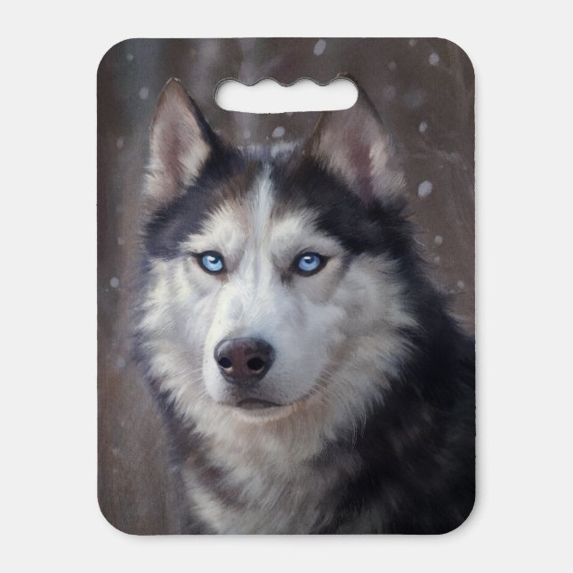 Siberian Husky Seat Cushion (Front Vertical)