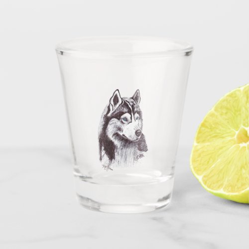 Siberian Husky Shot Glass
