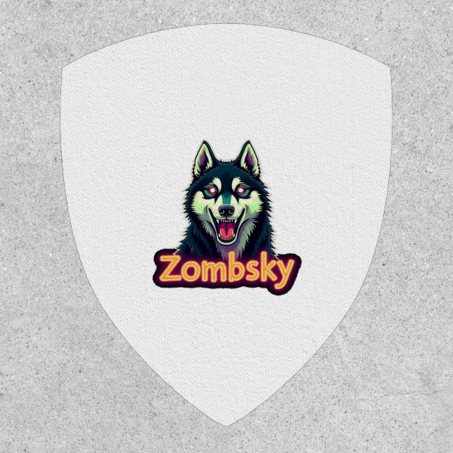 Siberian Husky Sibe Zombie Dog Halloween Essential Patch (Front)