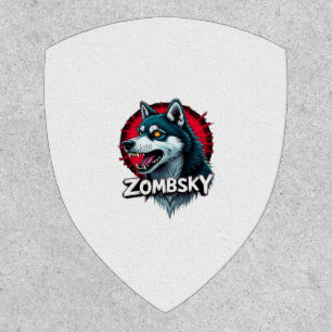 Siberian Husky Sibe Zombie Dog Halloween Essential Patch