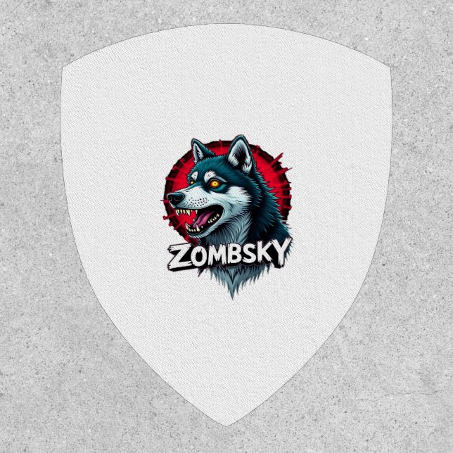 Siberian Husky Sibe Zombie Dog Halloween Essential Patch (Front)