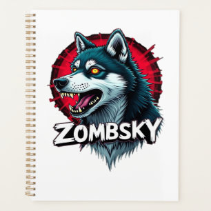 Siberian Husky Sibe Zombie Dog Halloween Essential Planner
