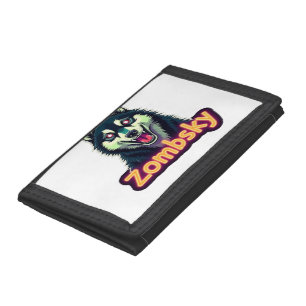 Siberian Husky Sibe Zombie Dog Halloween Essential Trifold Wallet