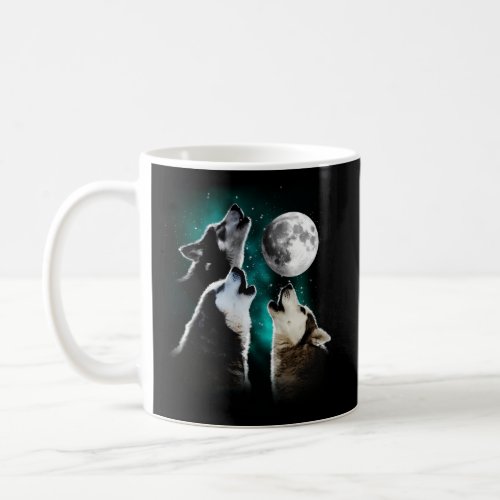 Siberian Husky Siberian Husky Howling At The Moon Coffee Mug