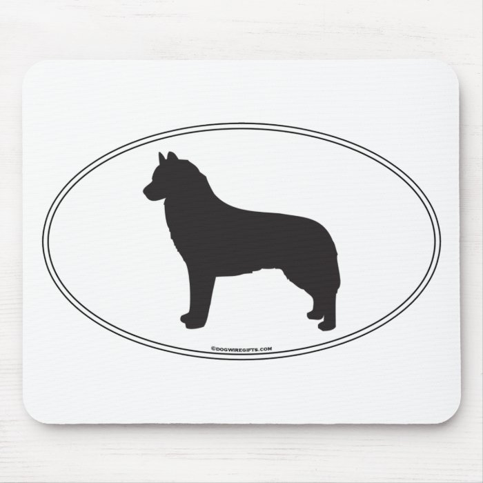 Siberian Husky Silhouette Mouse Mat