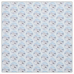 Siberian Husky (Silver and White) Painting Dog Art Fabric