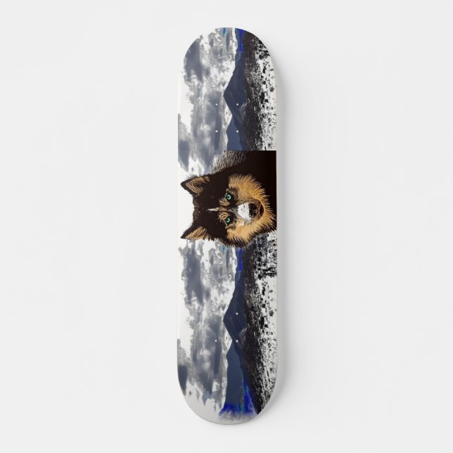 Siberian Husky Skateboard (Front)