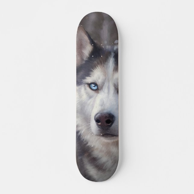 Siberian Husky Skateboard (Front)