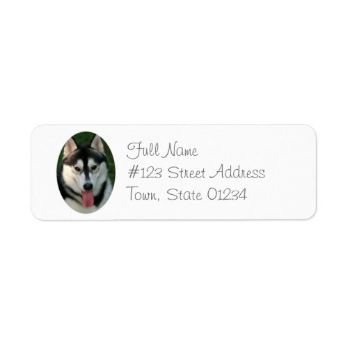 Siberian Husky Sled Dog Return Address Label