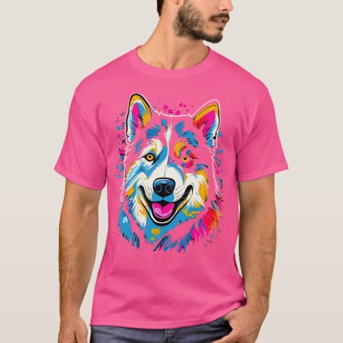 Siberian Husky Smiling T_Shirt