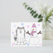 Siberian Husky & Snowman (Standing Front)