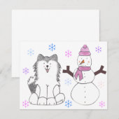 Siberian Husky & Snowman (Front/Back)