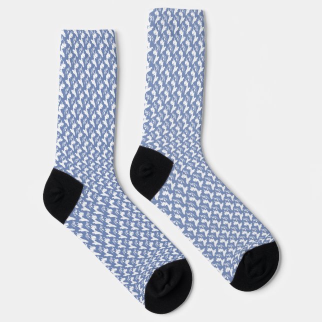 Siberian Husky Socks Husky Puppy Socks Customize (Right)