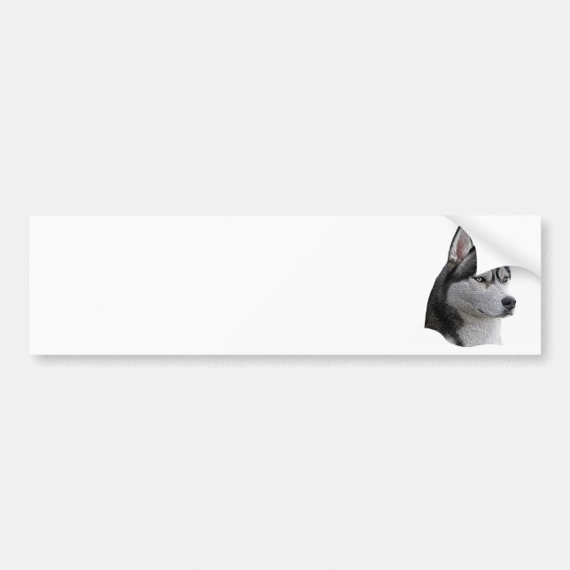 Siberian Husky - Stylized Image - Add Your Text Bumper Sticker (Front)